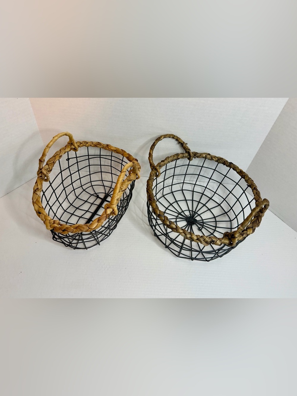 Taylor Madison Designs Collection  - Round Wire Basket & Oval Wire Basket